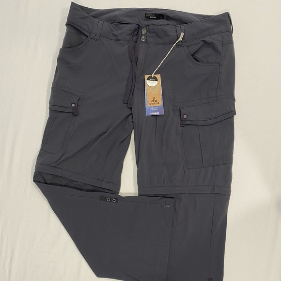 NWT Prana Women's Mid-Rise Relaxed Fit Performance Convertible Hiking Pants - 12 - Picture 2 of 9